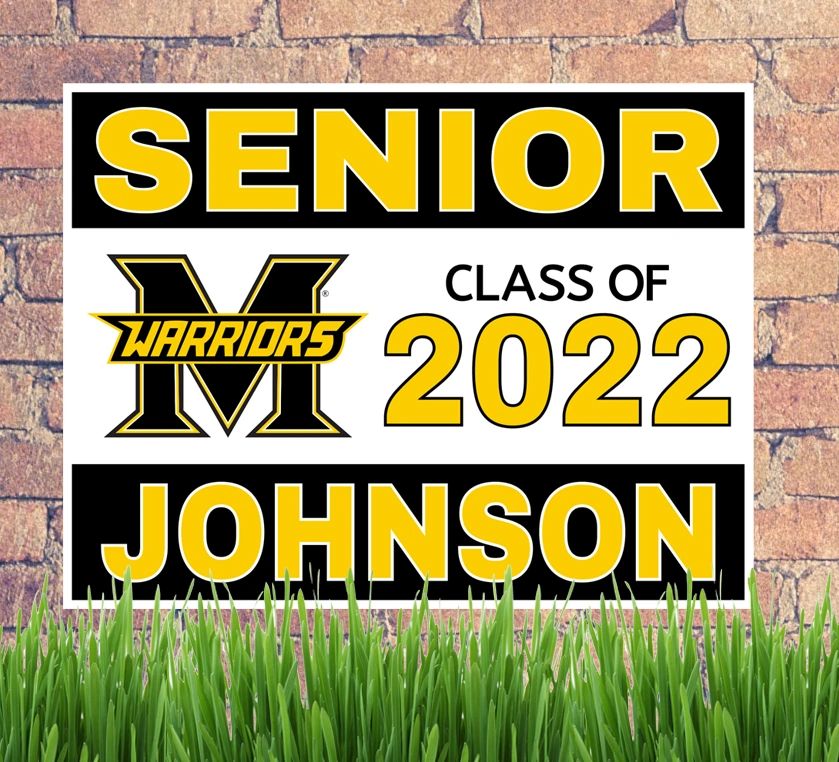 Memorial Senior 2022 yard sign personalized